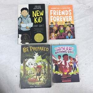 Lot of 4 Graphic Novels Middle Grade Chapter Books New Kid Friends Forever